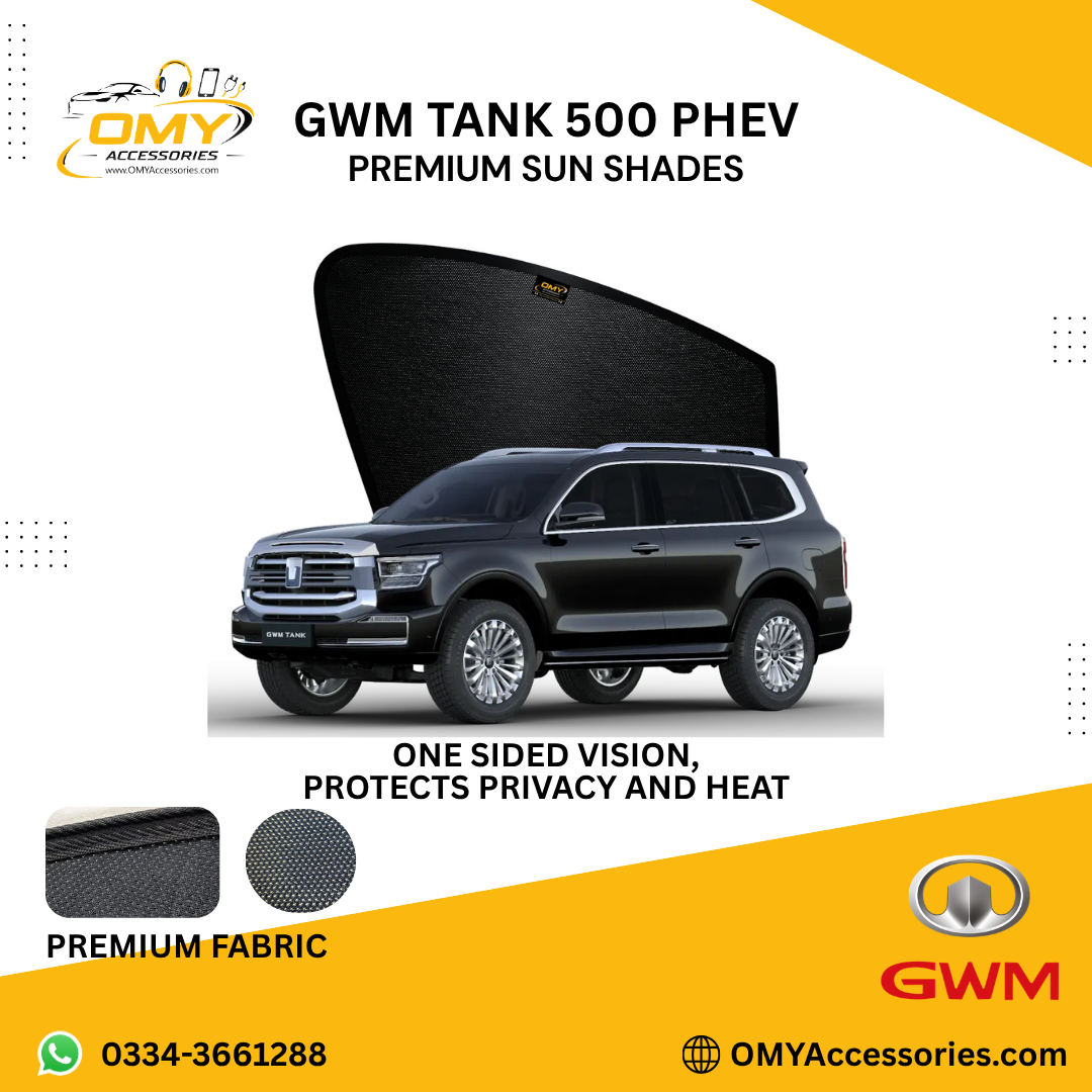 GWM TANK 500 PHEV Custom Fit GWM Tank 500 PHEV Sun Shades - Image 1